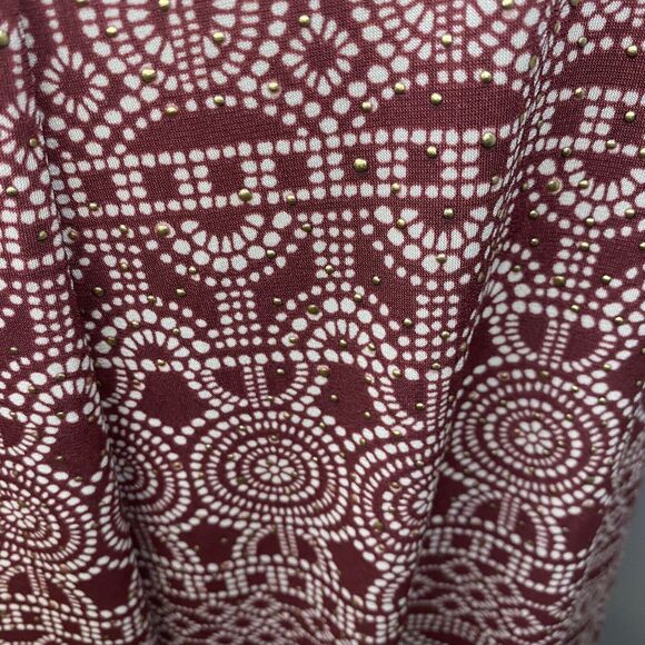 Rafaella Red Geo Print Sleeveless Blouse - Picture 7 of 9